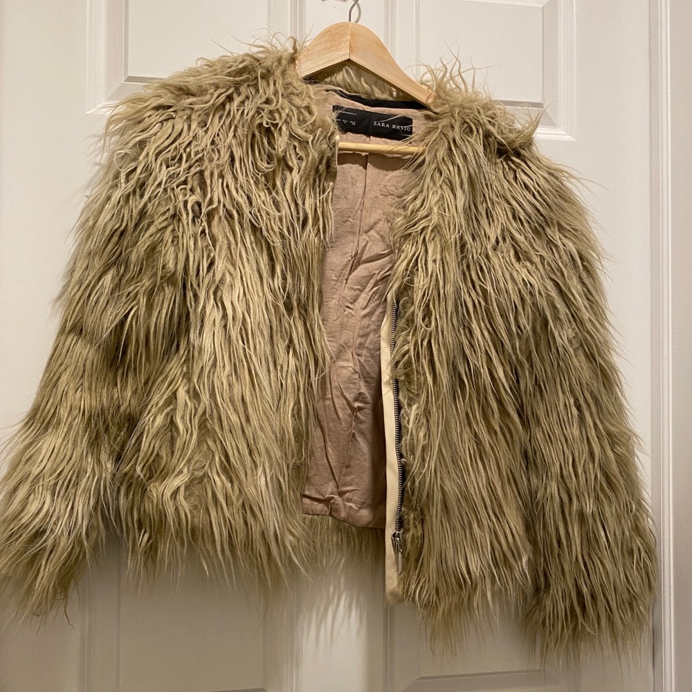 Zara faux fur jacket